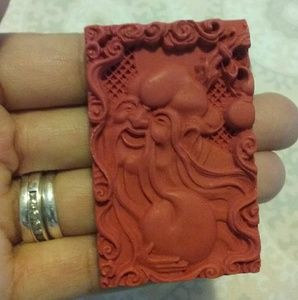 Red cinnabar pendant longevity